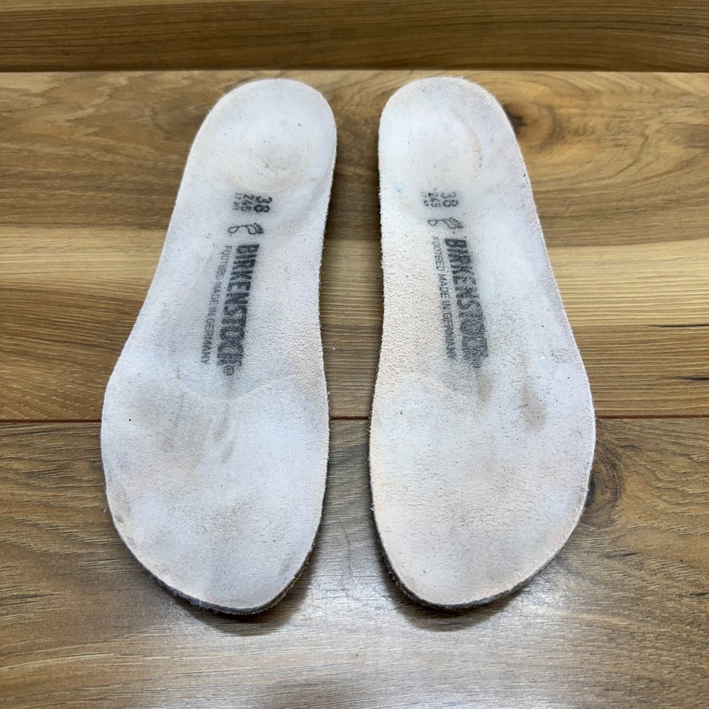 Birkenstock Insoles Replacement‎ Womens 7 W EU 38 Suede Leather Cork